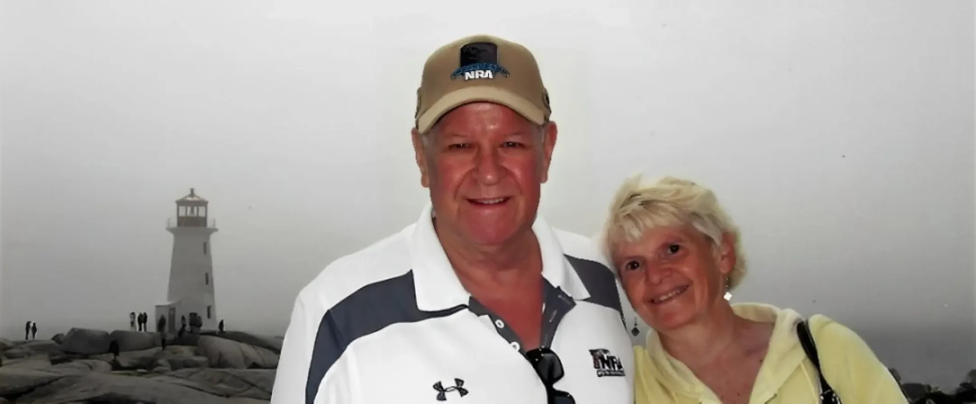 A man and woman posing for a picture.